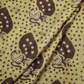 Pomegranate peel hand block print cotton fabric 01