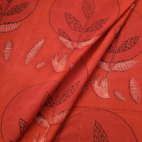 Pomegranate peel hand block print cotton fabric 02