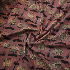 Pomegranate peel hand block print cotton fabric 06