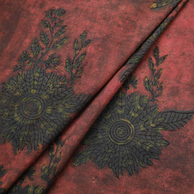 Pomegranate peel hand block print cotton fabric 05
