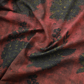 Pomegranate peel hand block print cotton fabric 05