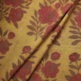 Pomegranate peel hand block print cotton fabric 02