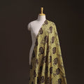 Pomegranate peel hand block print cotton fabric 01