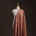 Pomegranate peel hand block print cotton fabric 04