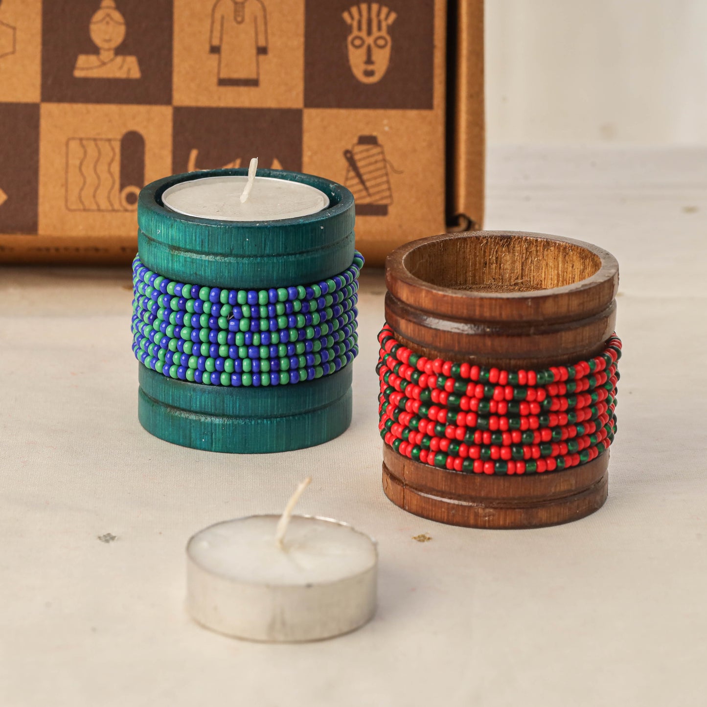 Diwali gift hamper - festive fabric toran with shubh laabh