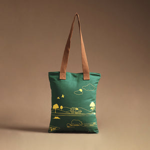 Green - Assam Kaziranga National Park Canvas Tote Bag 11