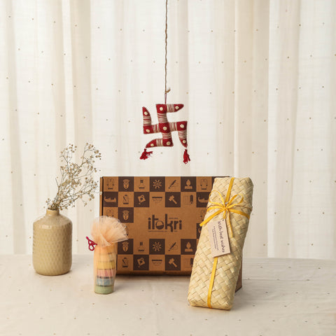 Diwali gift hamper - festive swastik wall hanging