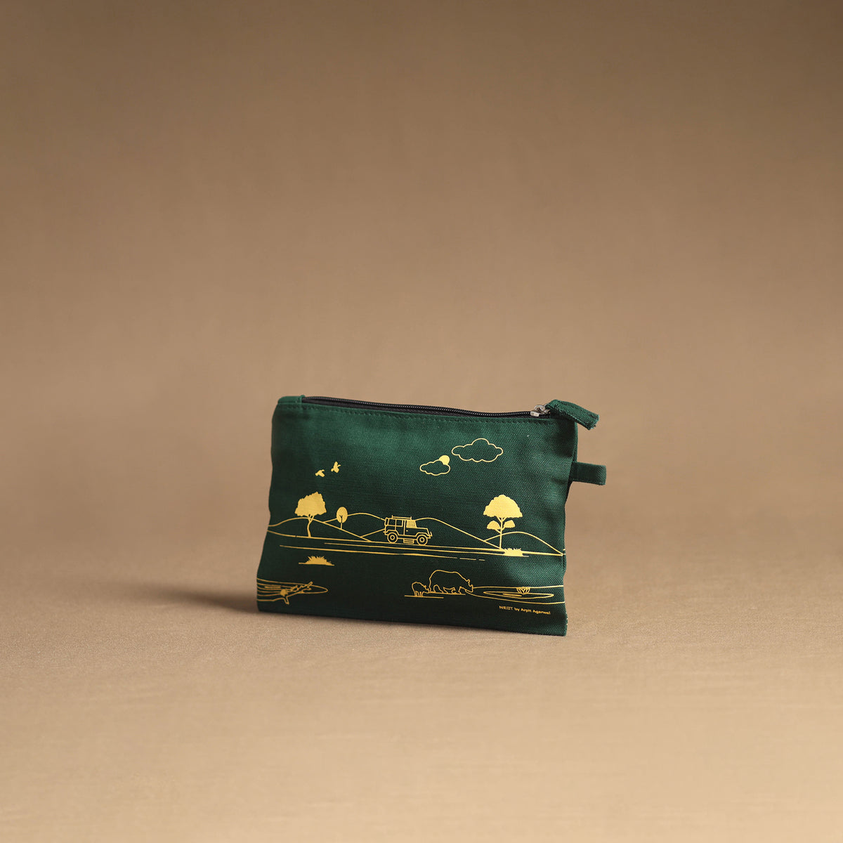 Green - Assam Kaziranga National Park Utility Pouch 07