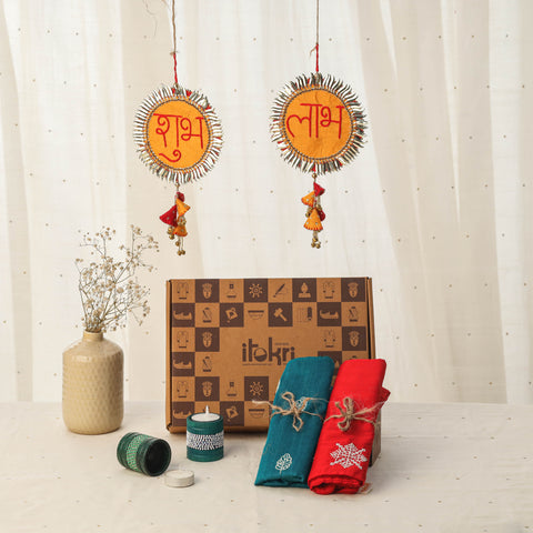 Diwali gift hamper - festive hand embroidery cushion covers