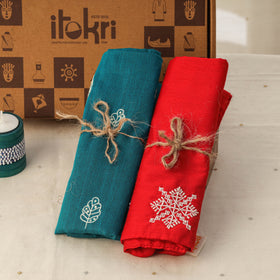 Diwali gift hamper - festive hand embroidery cushion covers