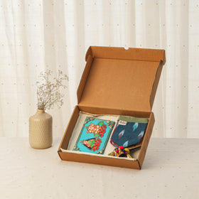 Diwali gift hamper - festive handpainted wooden wall frame