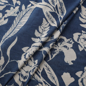 Indigo Bagru Hand Block Print Natural Dyed Cotton Fabric 02