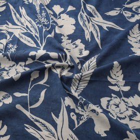 Indigo Bagru Hand Block Print Natural Dyed Cotton Fabric 02