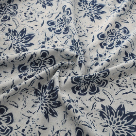 Indigo Bagru Hand Block Print Natural Dyed Cotton Fabric 05