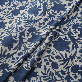 Indigo Bagru Hand Block Print Natural Dyed Cotton Fabric 08