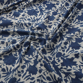 Indigo Bagru Hand Block Print Natural Dyed Cotton Fabric 08