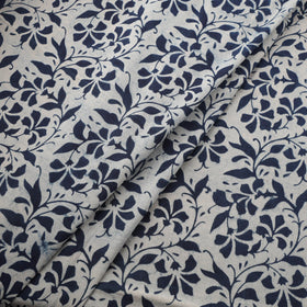 Indigo Bagru Hand Block Print Natural Dyed Cotton Fabric 12