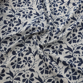 Indigo Bagru Hand Block Print Natural Dyed Cotton Fabric 12