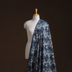 Indigo Bagru Hand Block Print Natural Dyed Cotton Fabric 13