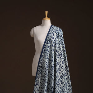 Indigo Bagru Hand Block Print Natural Dyed Cotton Fabric 12