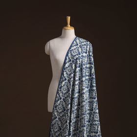 Indigo Bagru Hand Block Print Natural Dyed Cotton Fabric 11