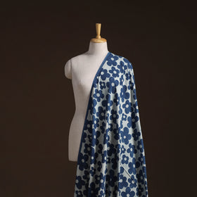 Indigo Bagru Hand Block Print Natural Dyed Cotton Fabric 10