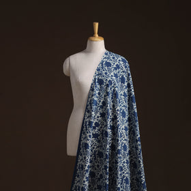 Indigo Bagru Hand Block Print Natural Dyed Cotton Fabric 08