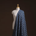 Indigo Bagru Hand Block Print Natural Dyed Cotton Fabric 07