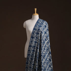 Indigo Bagru Hand Block Print Natural Dyed Cotton Fabric 06