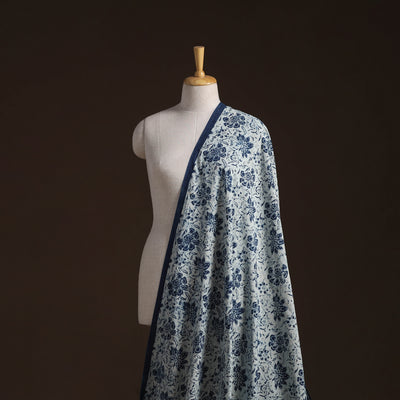 Indigo Bagru Hand Block Print Natural Dyed Cotton Fabric 05