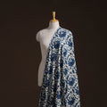 Indigo Bagru Hand Block Print Natural Dyed Cotton Fabric 04