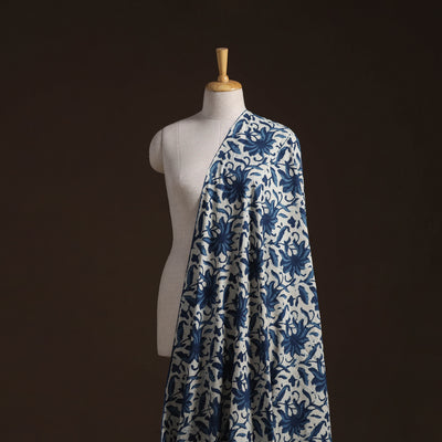 Indigo Bagru Hand Block Print Natural Dyed Cotton Fabric 04