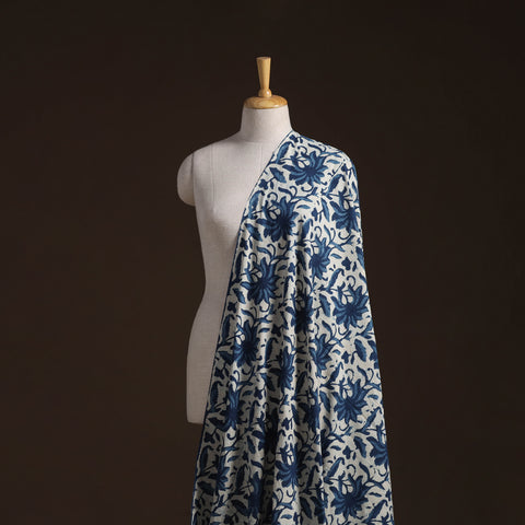 Indigo Bagru Hand Block Print Natural Dyed Cotton Fabric 04