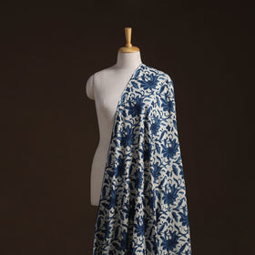 Indigo Bagru Hand Block Print Natural Dyed Cotton Fabric 04