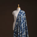 Indigo Bagru Hand Block Print Natural Dyed Cotton Fabric 02