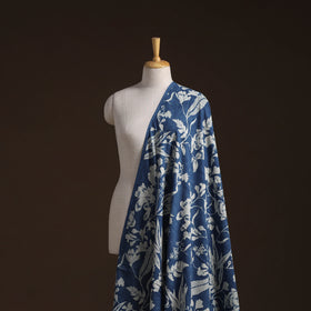 Indigo Bagru Hand Block Print Natural Dyed Cotton Fabric 02