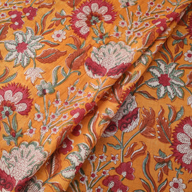 Floral Sanganeri Hand Block Print Cotton Fabric 01