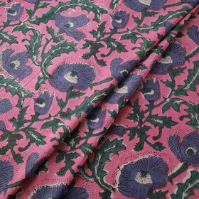 Floral Sanganeri Hand Block Print Cotton Fabric 03