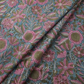 Floral Sanganeri Hand Block Print Cotton Fabric 09