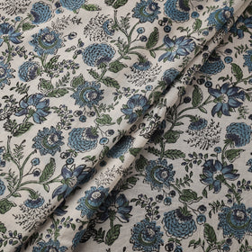 Floral Sanganeri Hand Block Print Cotton Fabric 11
