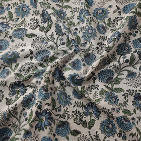 Floral Sanganeri Hand Block Print Cotton Fabric 11