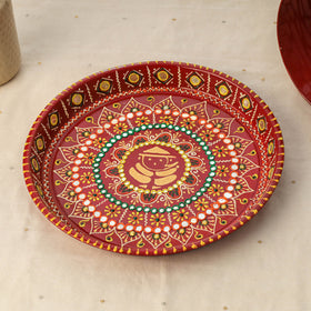 Traditional handpainted karwa chauth thali set 01