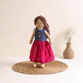 Handmade stuffed soft girl doll for kids 01 - handcrafted