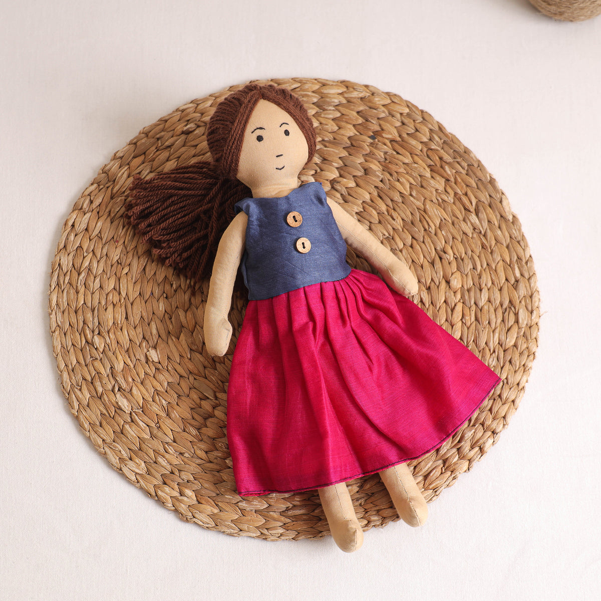 Handmade stuffed soft girl doll for kids 01 - handcrafted