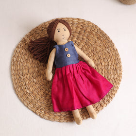 Handmade stuffed soft girl doll for kids 01 - handcrafted