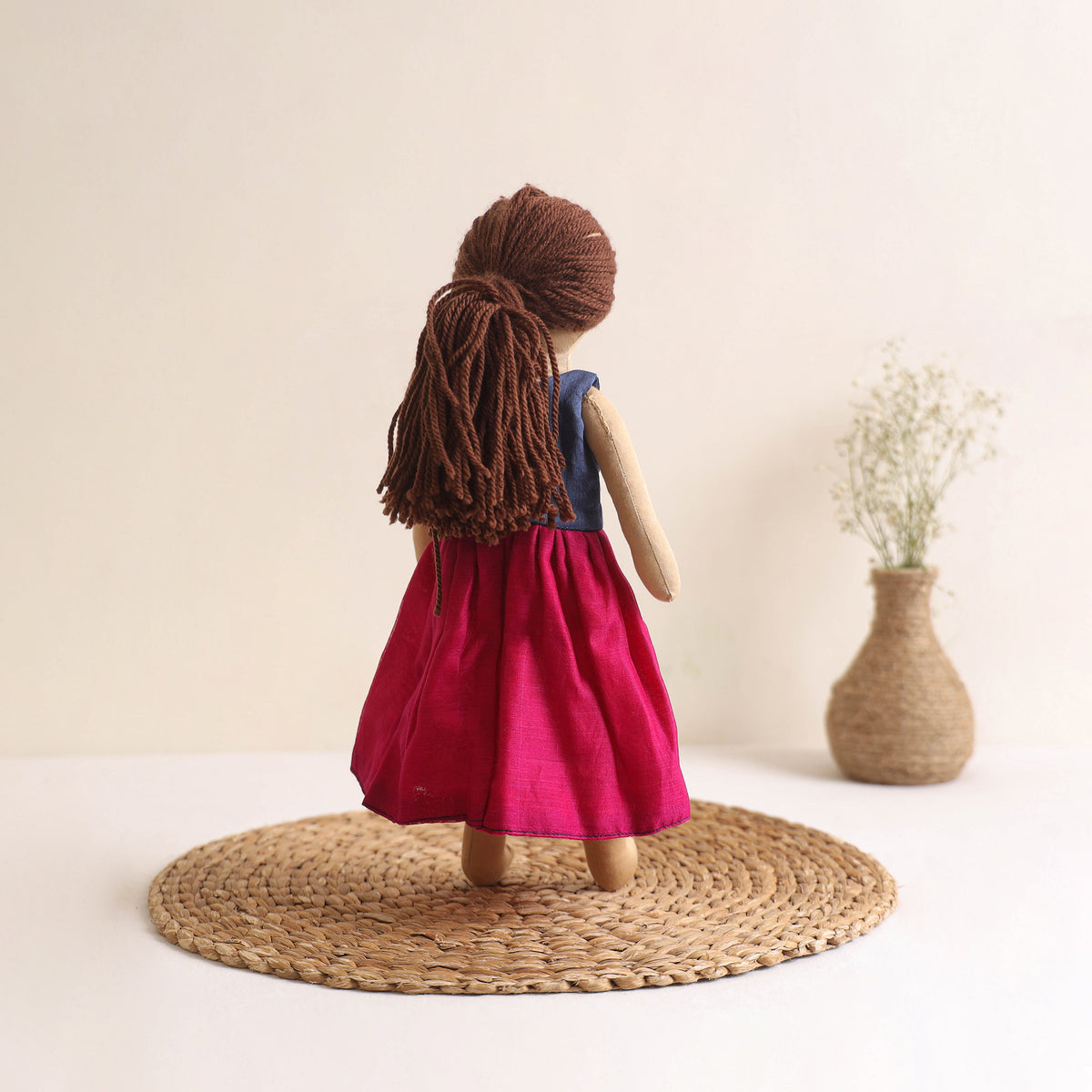 Handmade stuffed soft girl doll for kids 01 - handcrafted