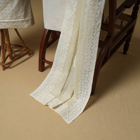 Barmer Applique Cutwork Cotton Unstitched Dress Material: Kurta, Bottom & Dupatta 15