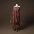 Pochampally ikat cotton unstitched dress material: kurta &