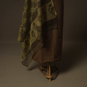 Jacquard Cotton Unstitched Dress Material: Kurta & Dupatta with Jewellery 07