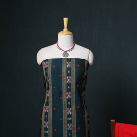 Sambalpuri Ikat Cotton Unstitched Dress Material: Kurta, Bottom with Dupatta 06